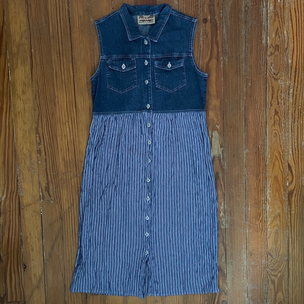 Vintage 90s Denim Maxi Dress